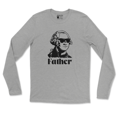 Gildan SoftStyle Long Sleeve Father  in Heather-Gray