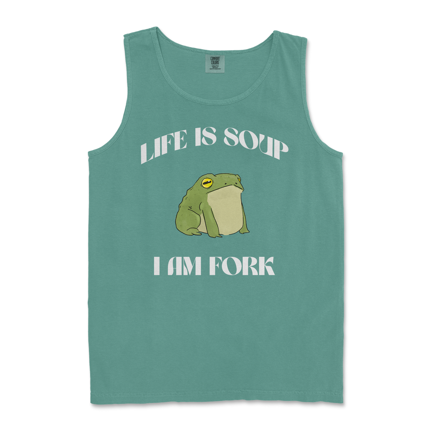 Comfort Colors Tank Top Life is Soup in LightGreen