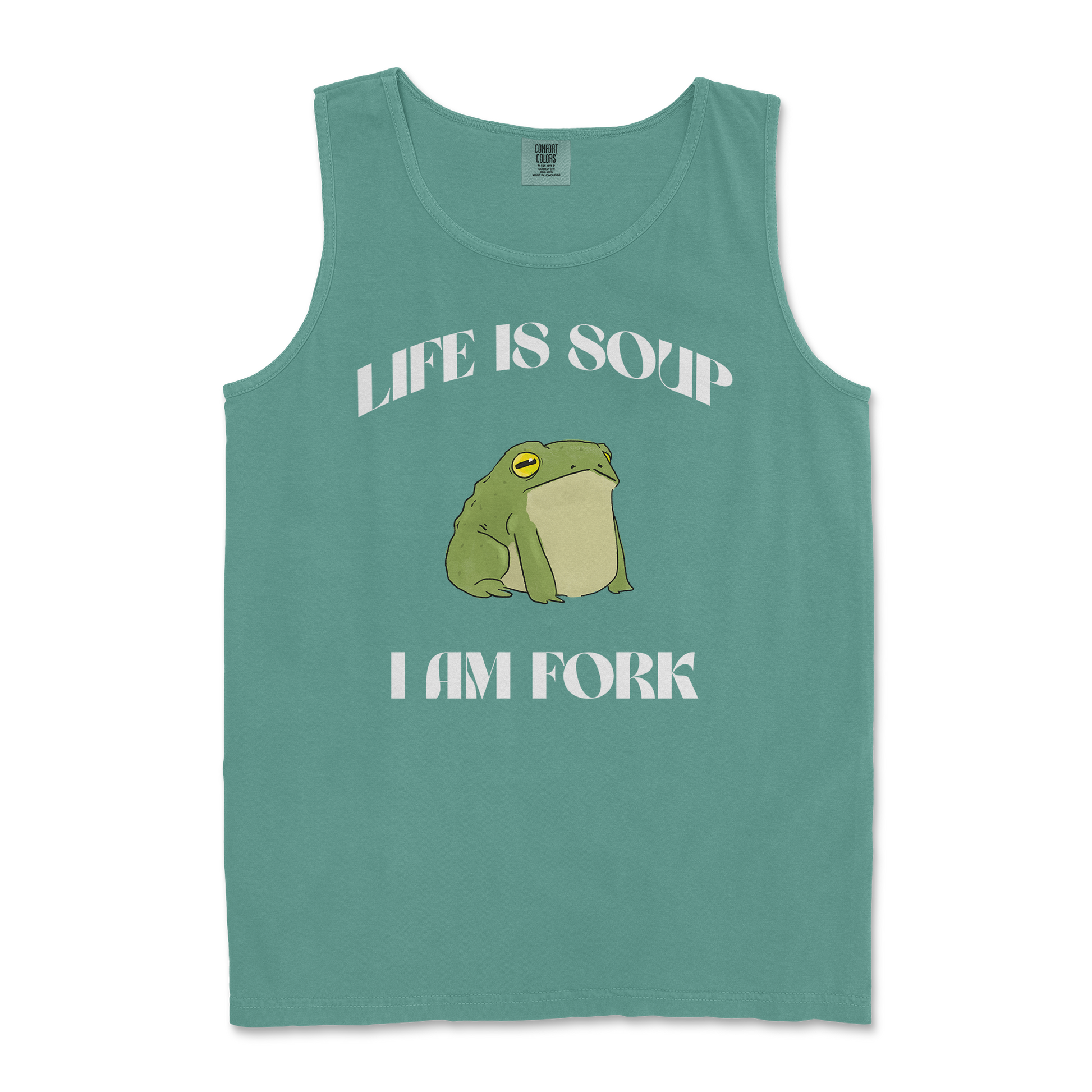 Comfort Colors Tank Top Life is Soup in LightGreen