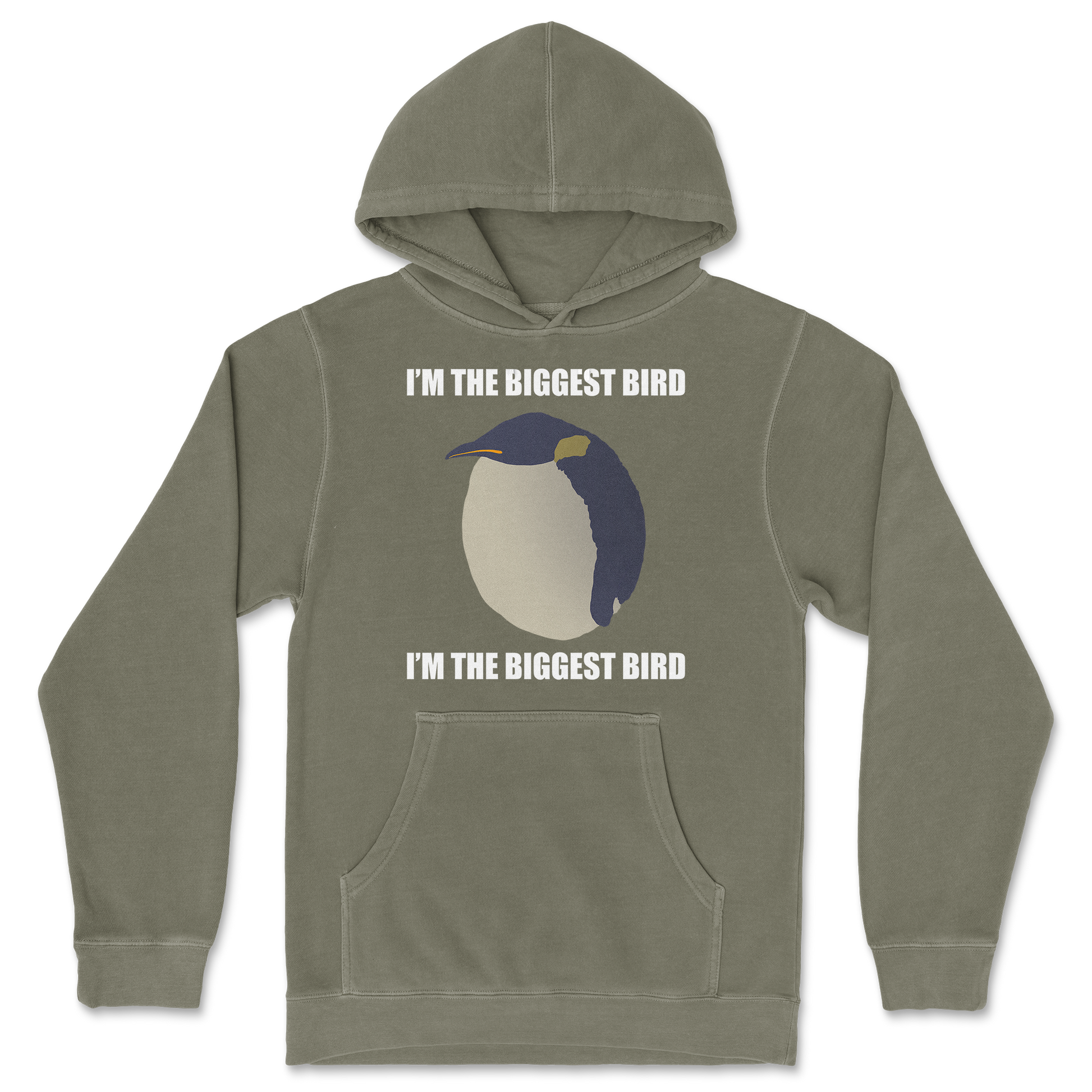 Independent Clothing Co. Hoodie I Am The Biggets Bird in Olive