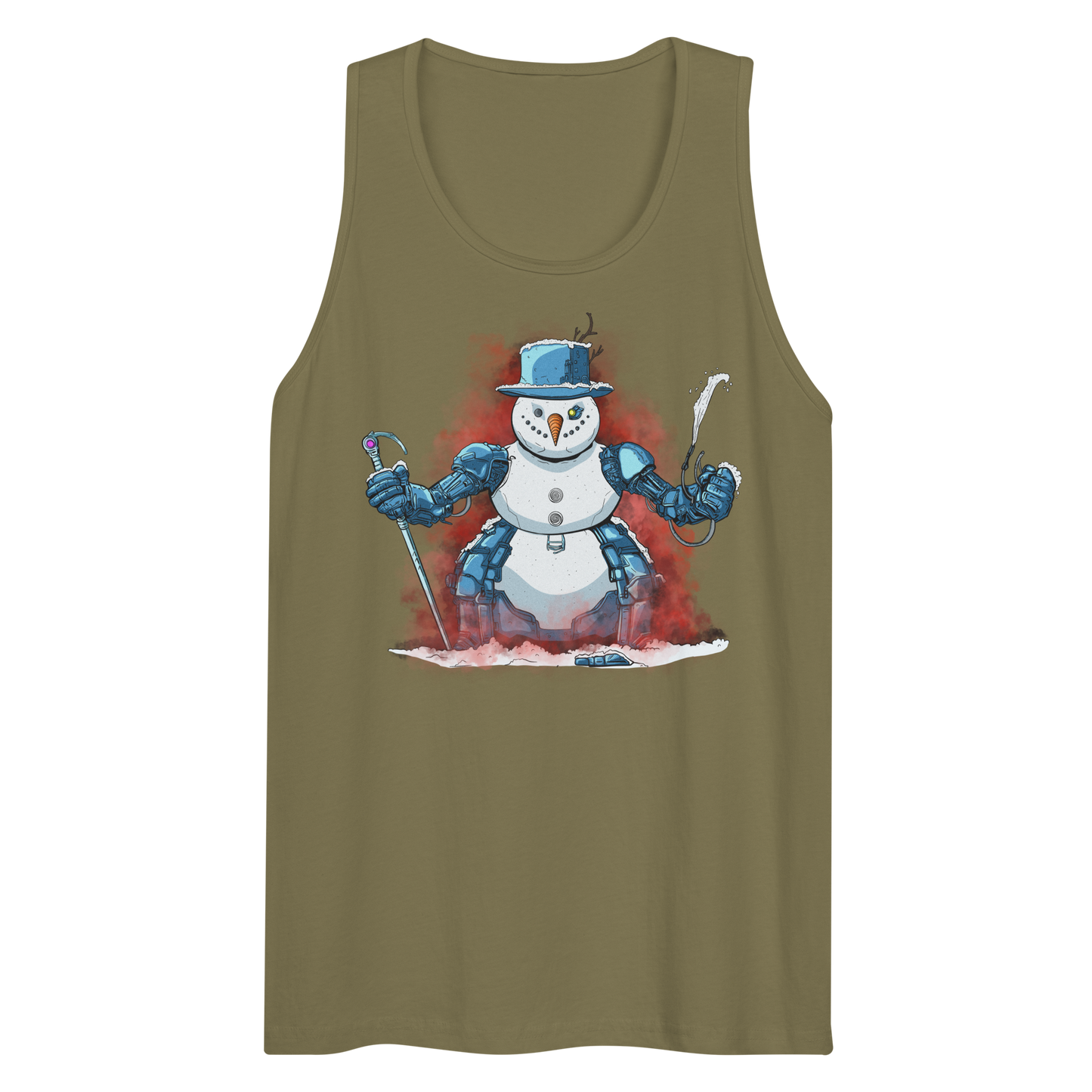 Cyborg Snowman Tank Top
