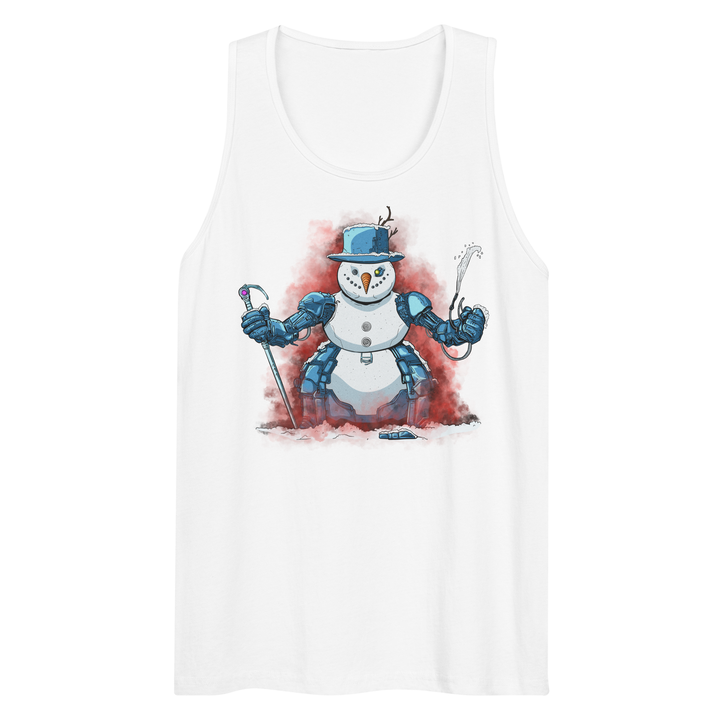 Cyborg Snowman Tank Top